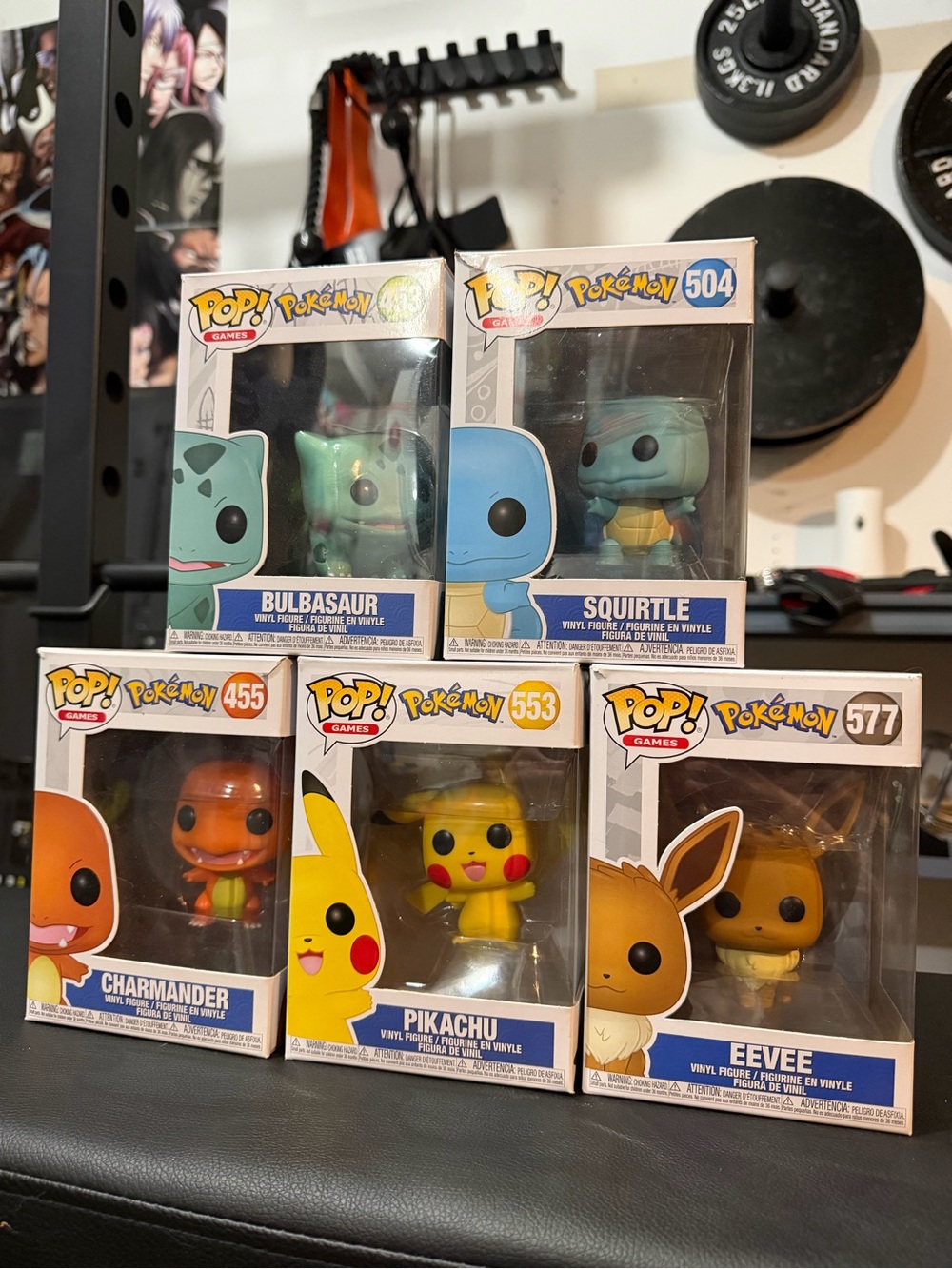 Funko Pop! Pokemon 5 Lot Set - Bulbasaur, Squirtle, Charmander, Pikachu, & Eevee